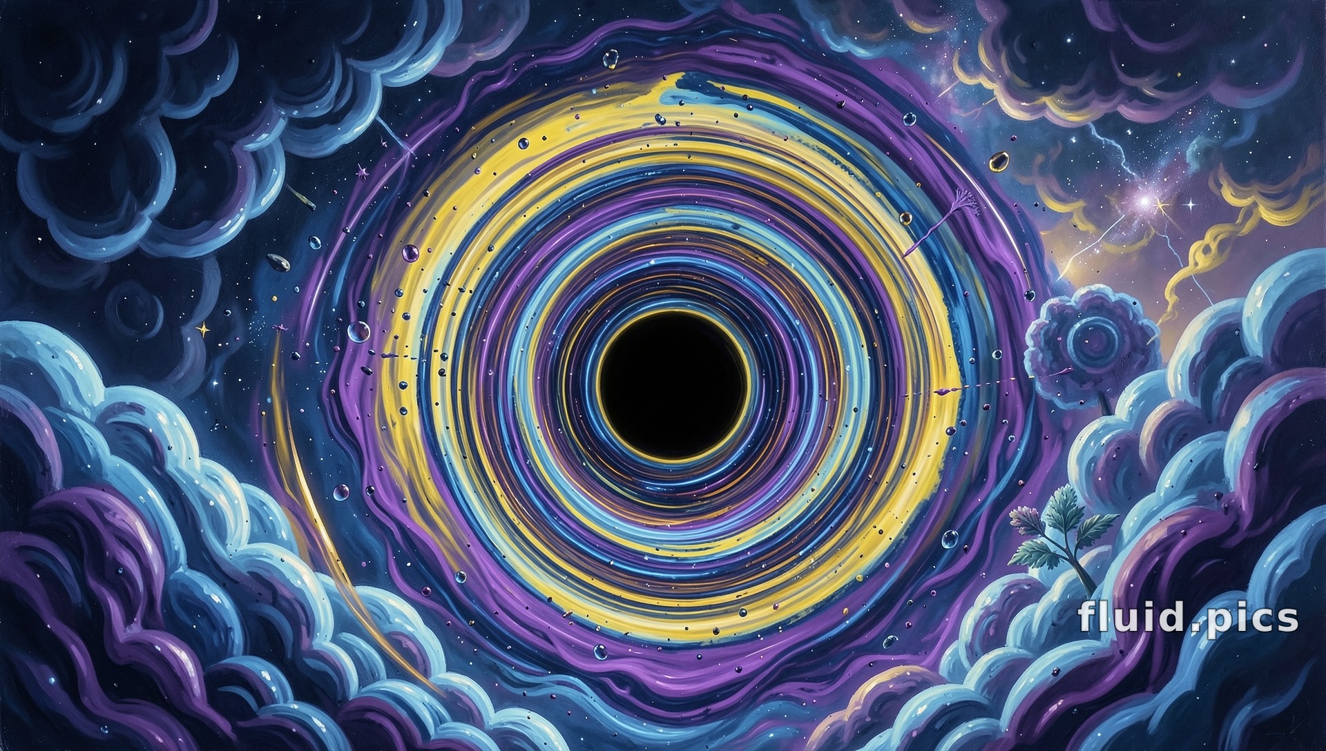 Затмение среди туч — Гибридное искусство