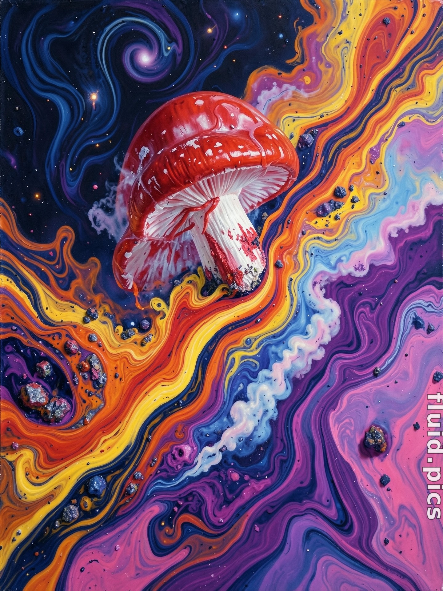Mushroom from the Nebula — Гибридное искусство