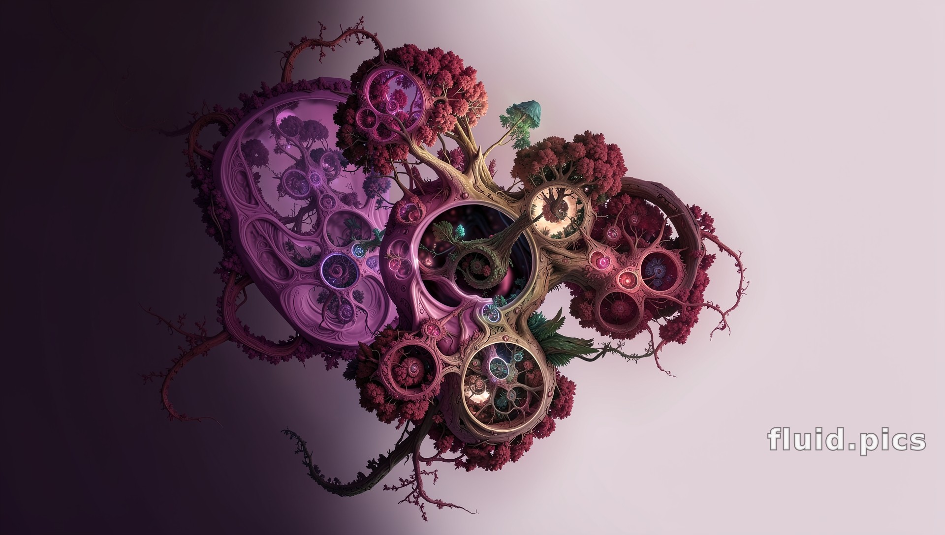 Garden of Rotating Branches — Fractal Art
