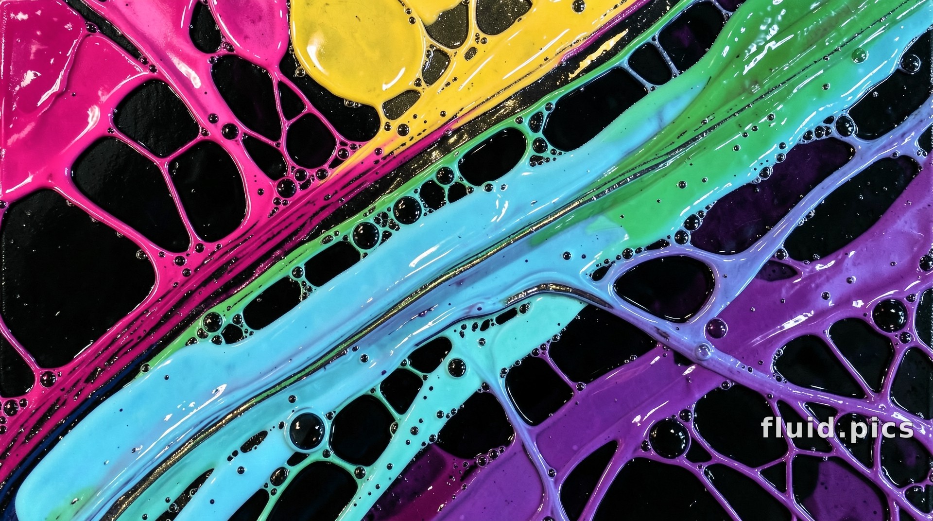 Teal Horizontal Line — Fluid Art