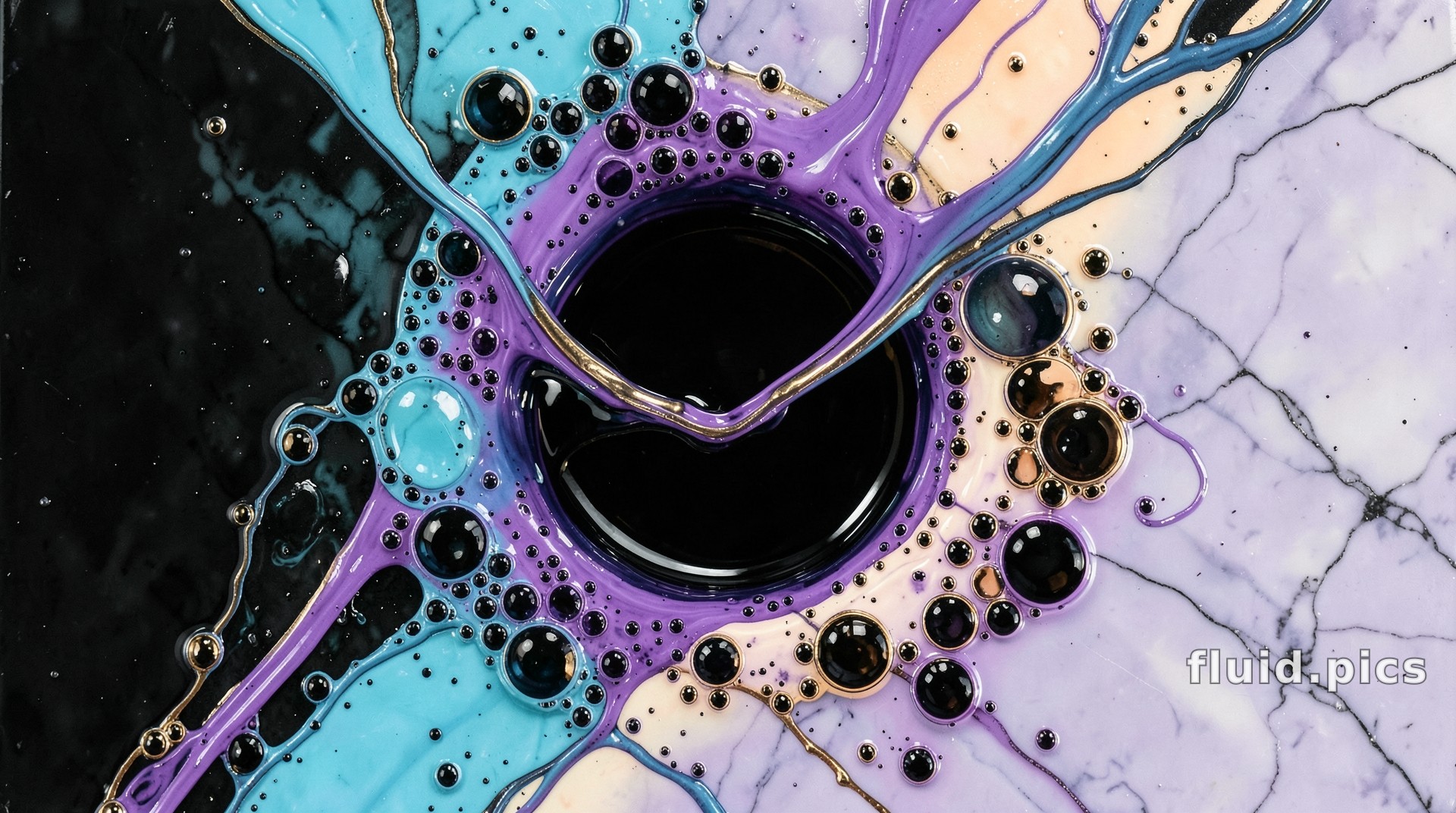Violet Water Connection — Fluid Art