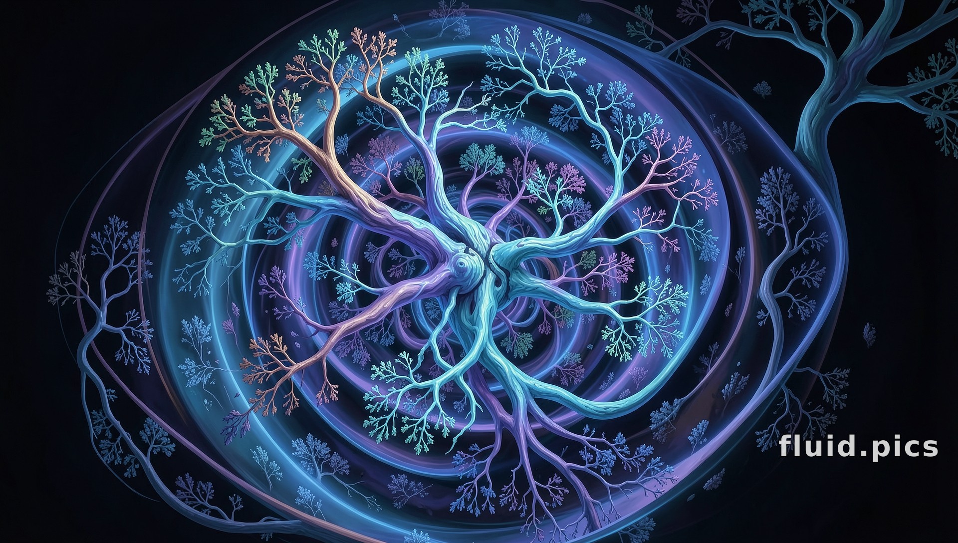 Tree of Time Rings — Fractal Art