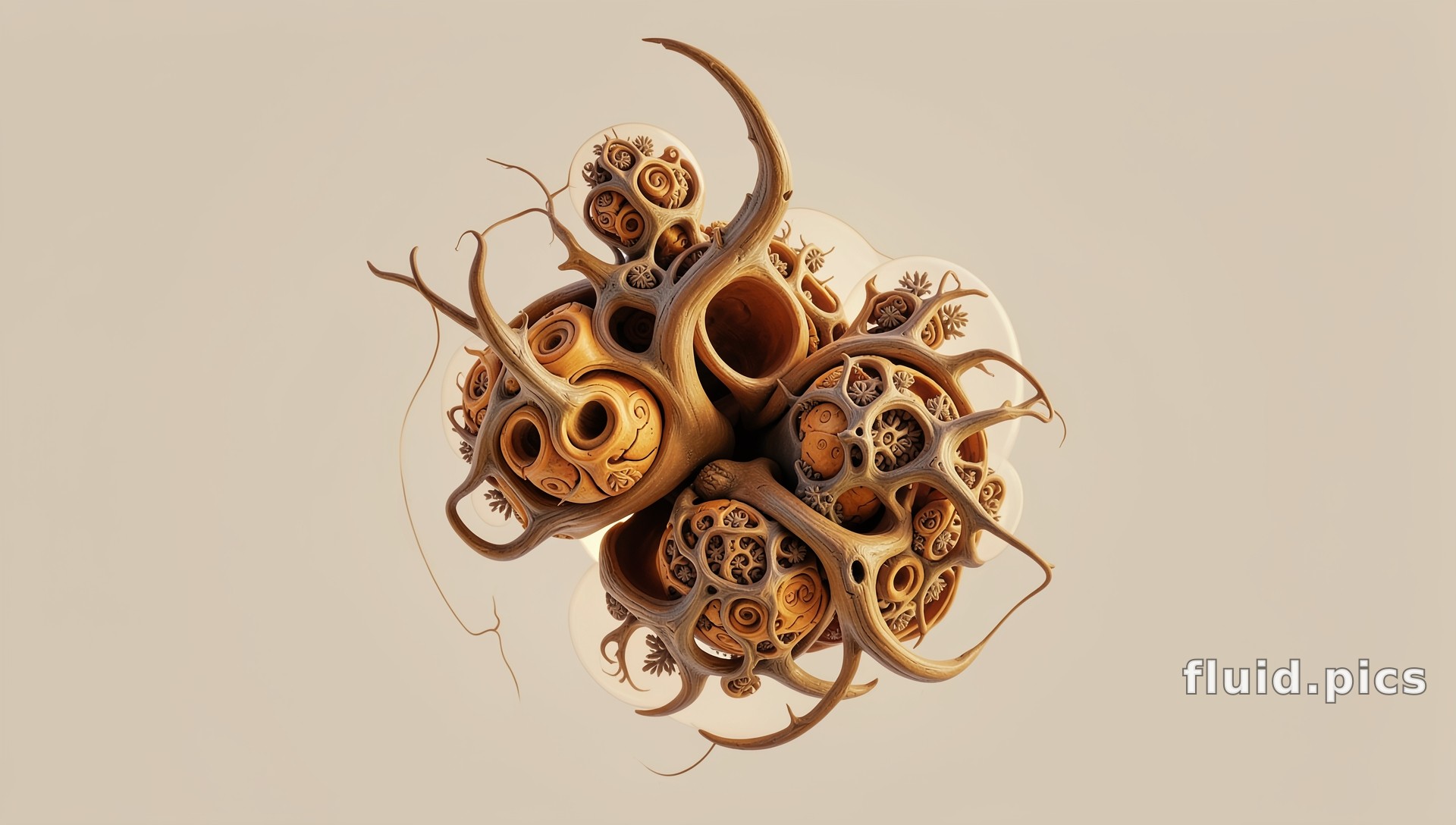 Wooden Constellations — Fractal Art