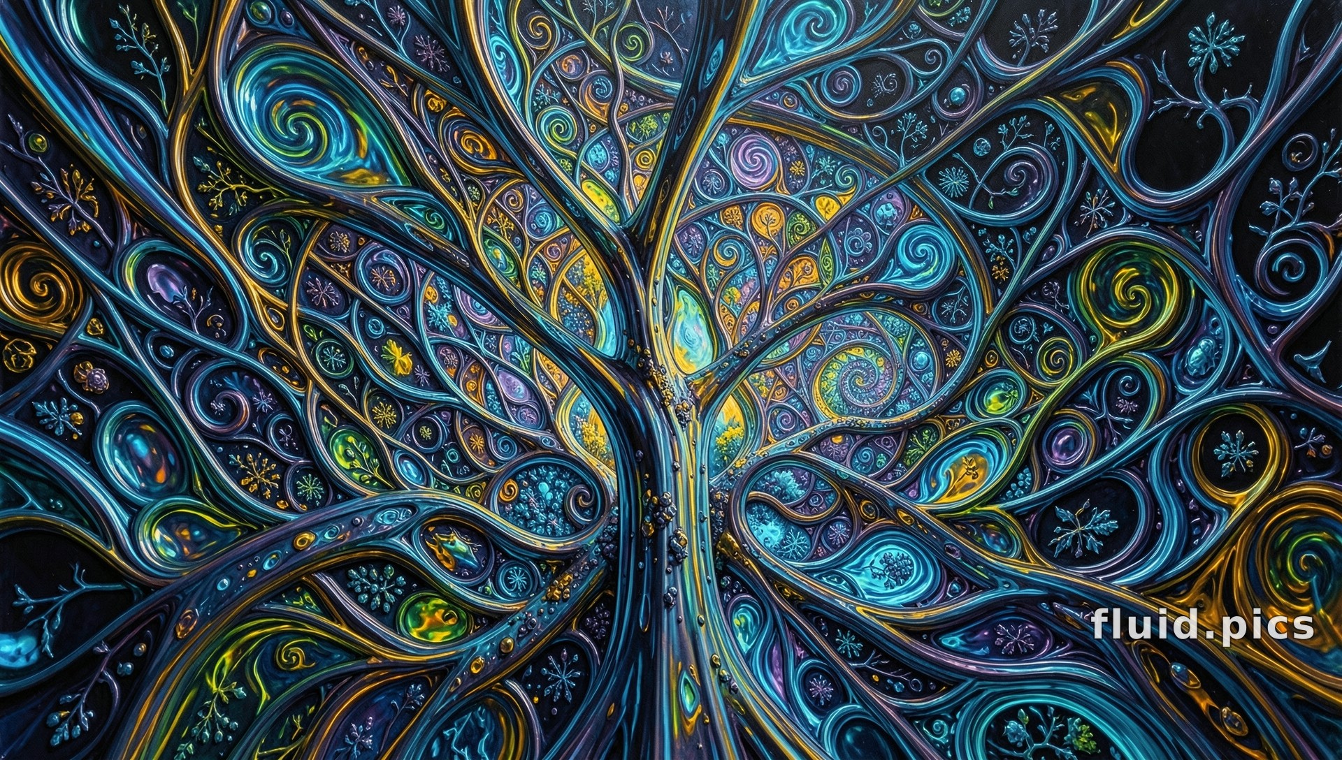 Garden of Spirals — Psychedelic Abstract