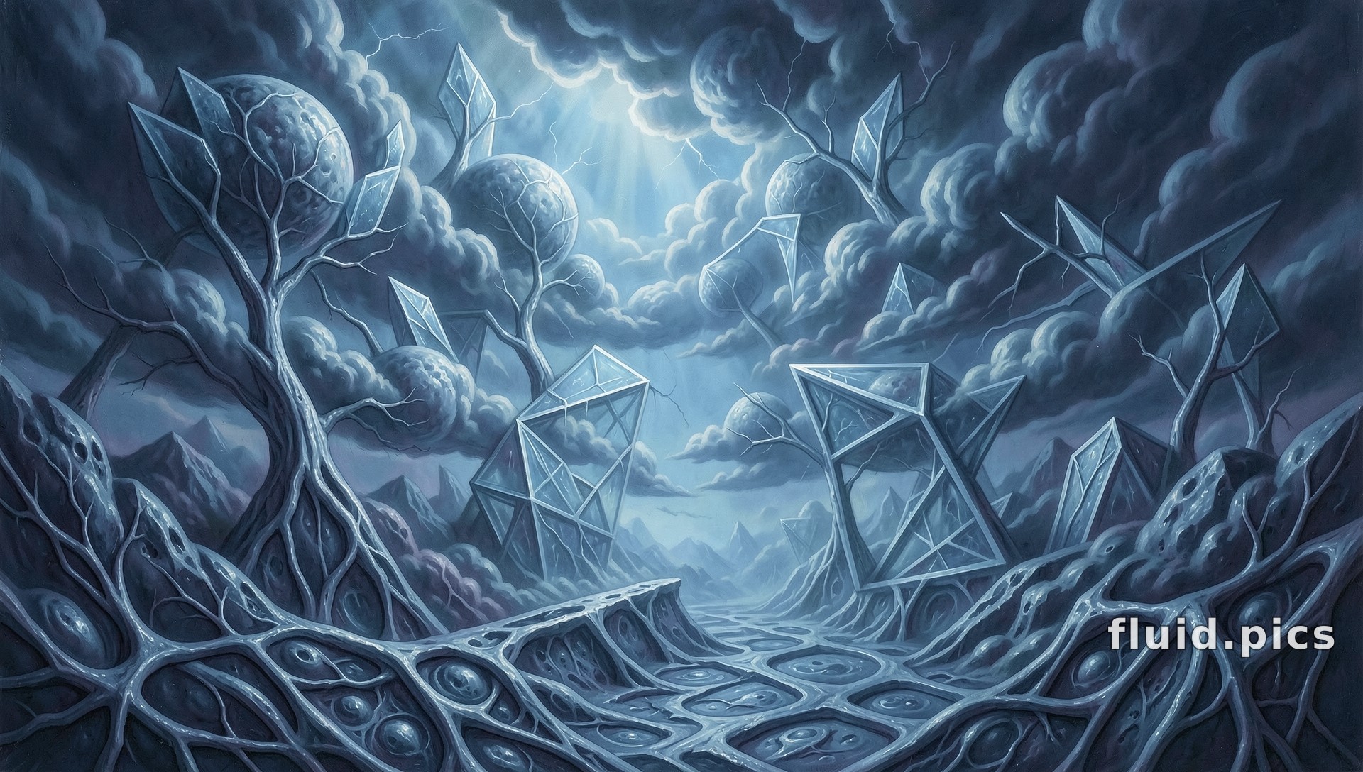 Crystal Trees in Storm — Психоделическая абстракция