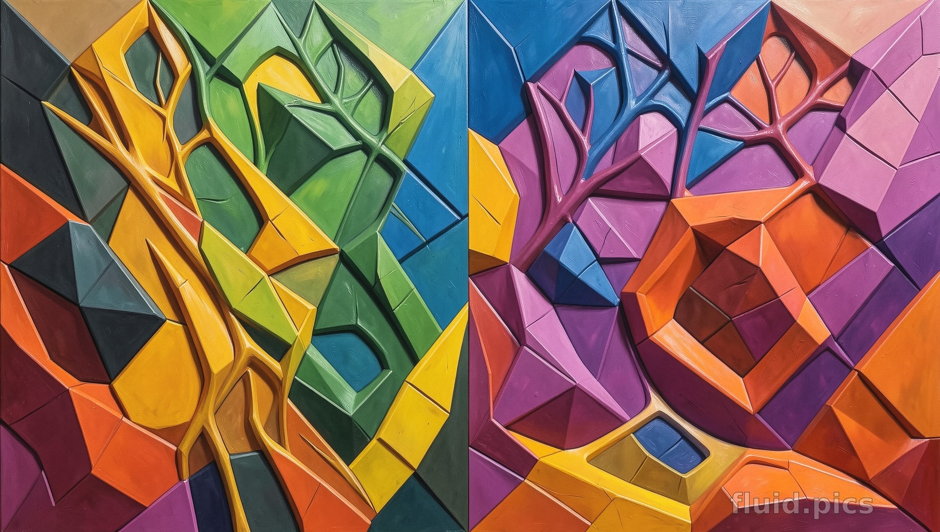 Twin Gardens — Psychedelic Abstract