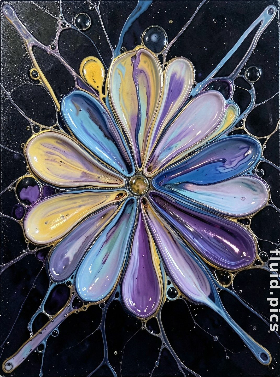 Blue Dutch Dish-Two — Fluid Art