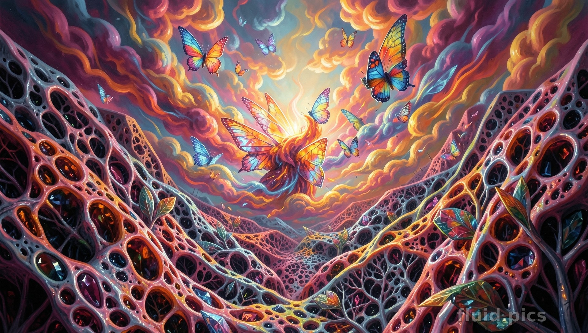Breath of Rainbow Mountains — Psychedelic Abstract