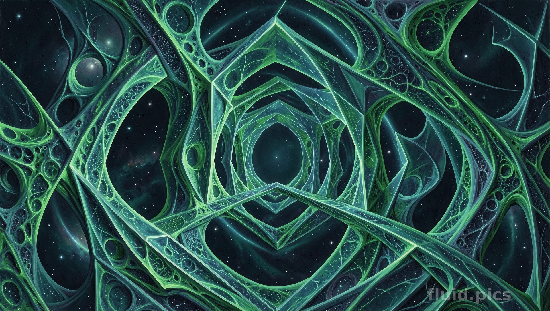 Crystal Whisper of Space — Psychedelic Abstract