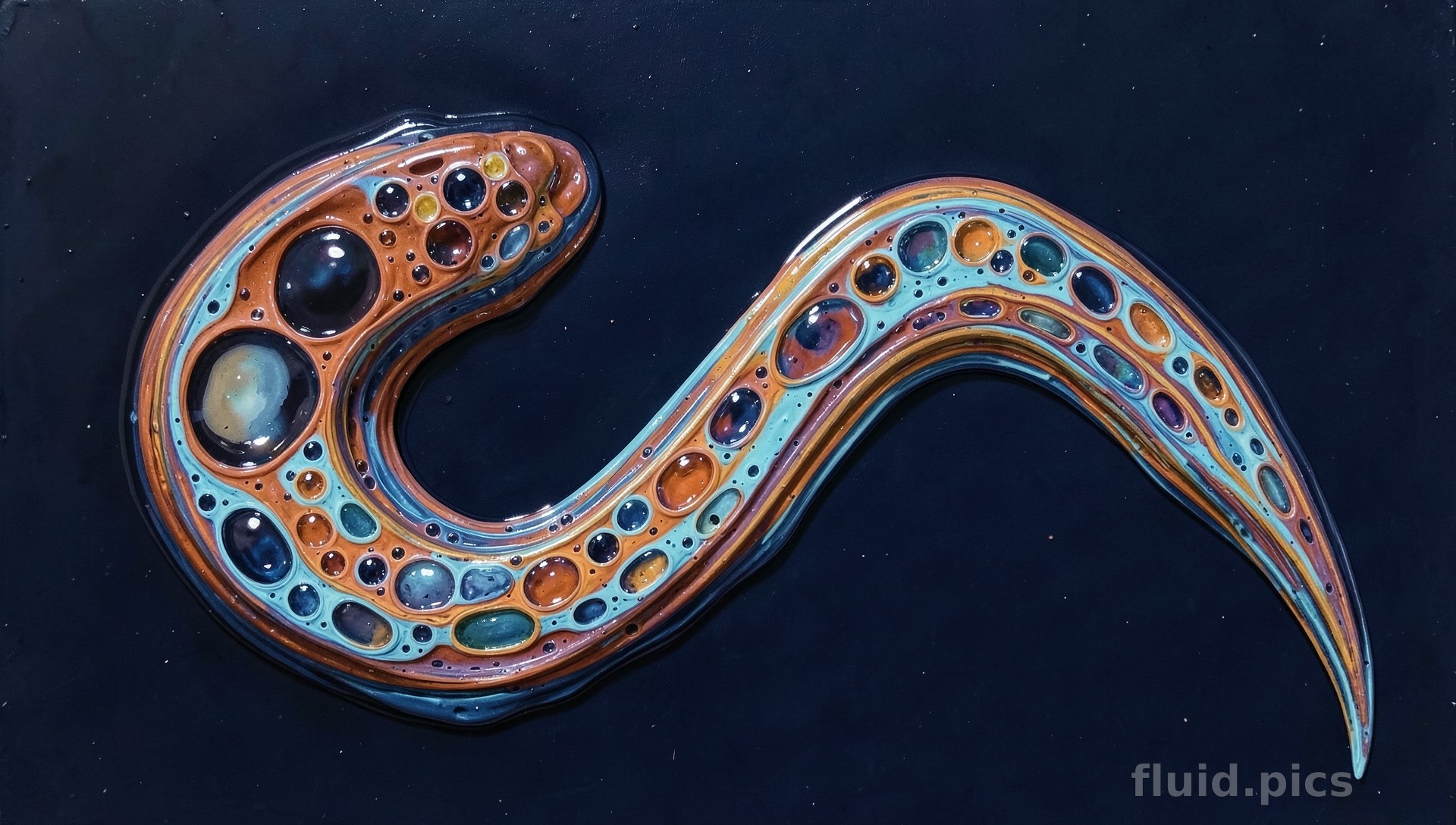 Serpent of Memory — Fluid Art