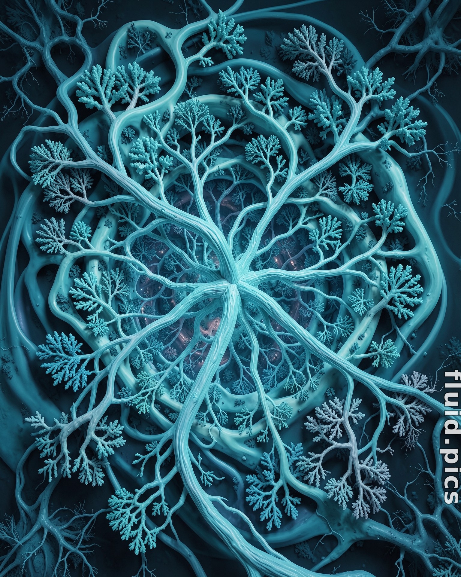 Winter Bloom of Thought — Fractal Art