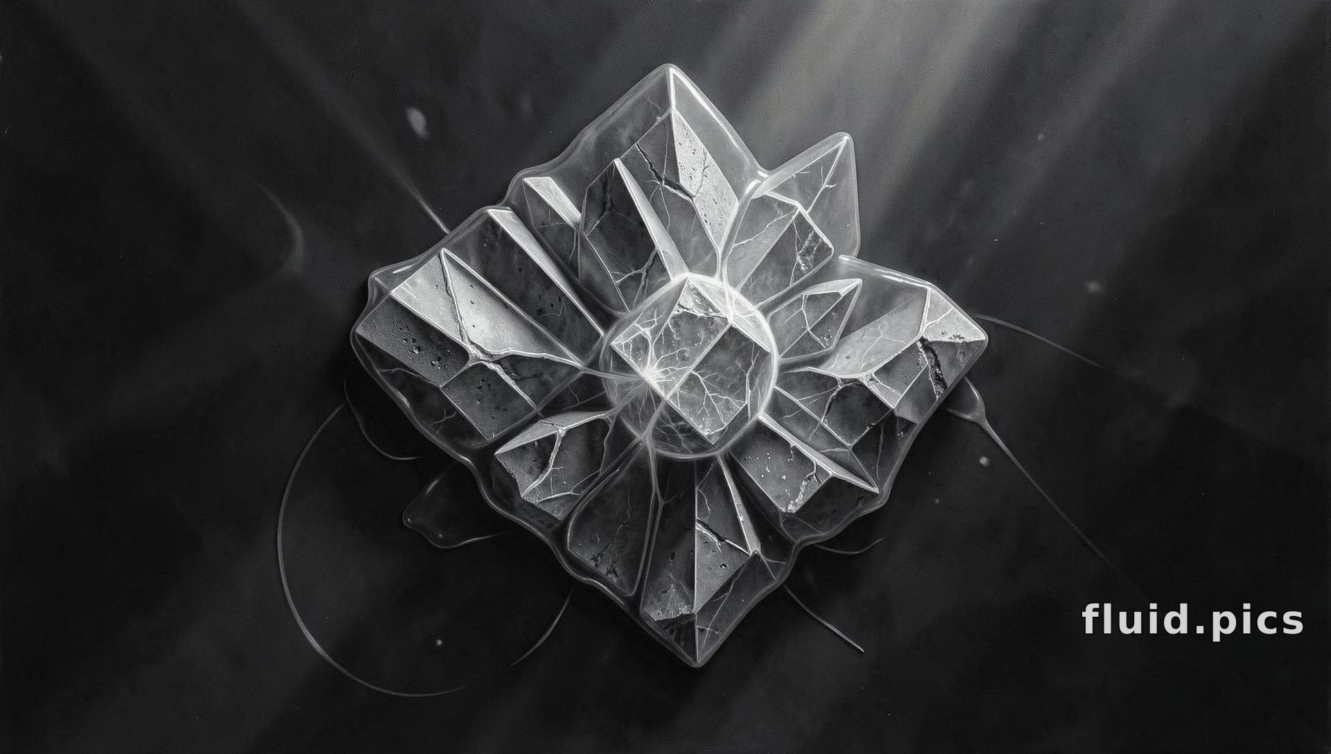 Crystal Star in Darkness — Psychedelic Abstract