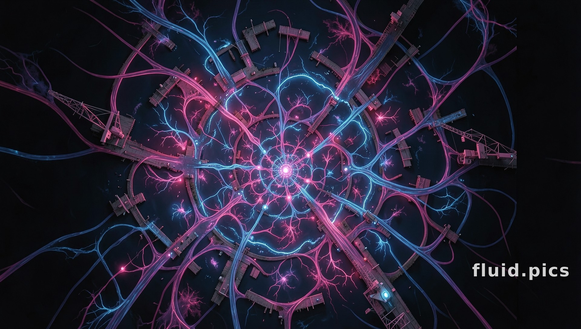 Harbor's Pulse — Fractal Art
