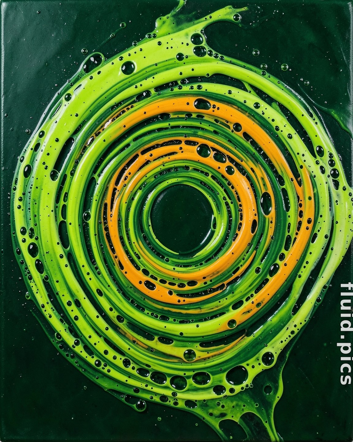 Green Pond Rings — Флюид-арт