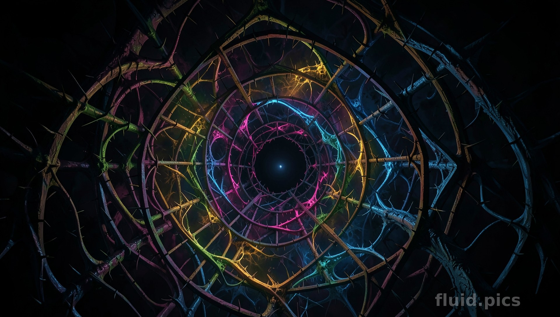 Thorn Whirlpool of Light — Fractal Art