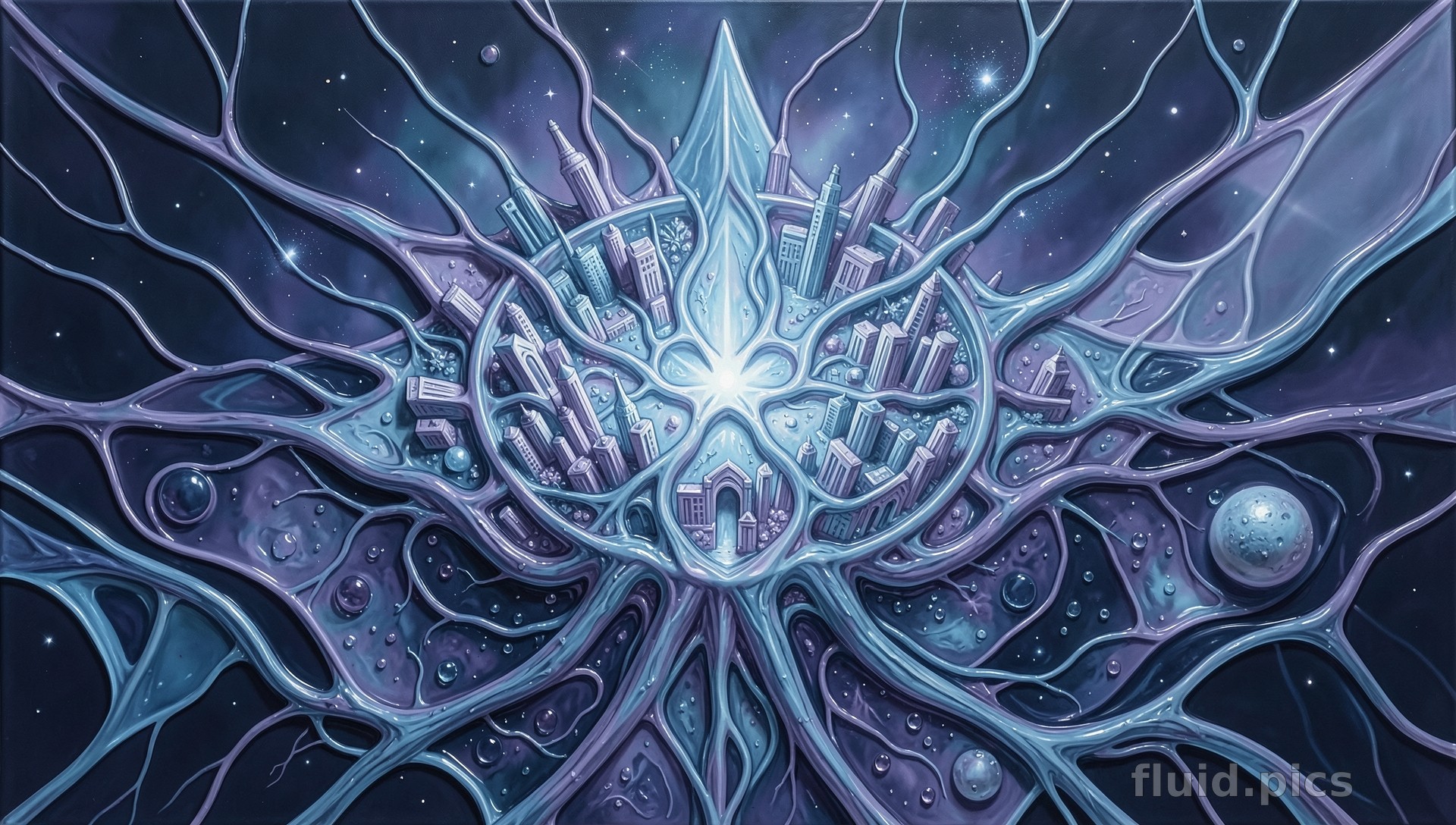 City Grows Roots — Psychedelic Abstract