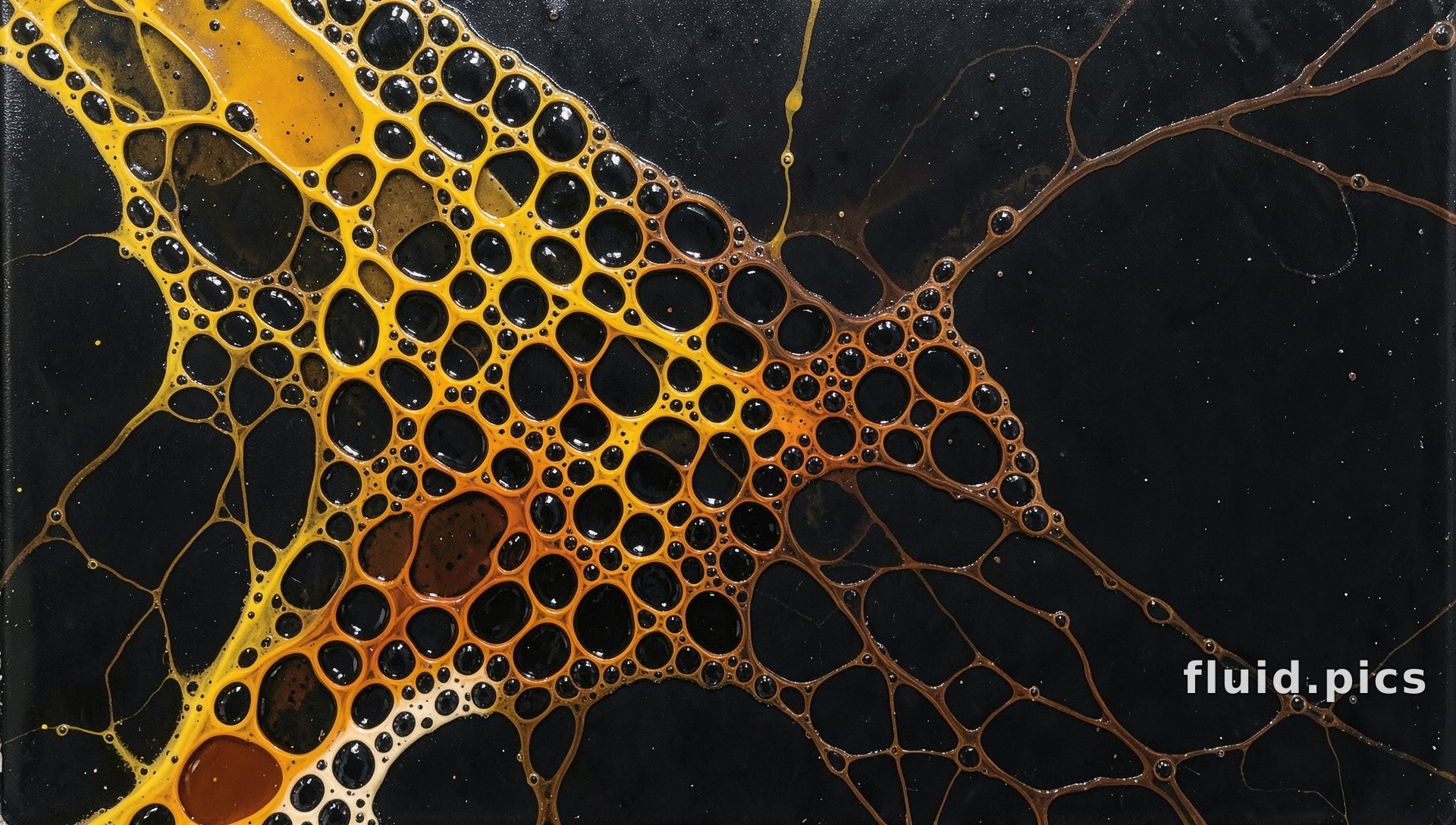 Honeycomb Fading to Dark — Fluid Art