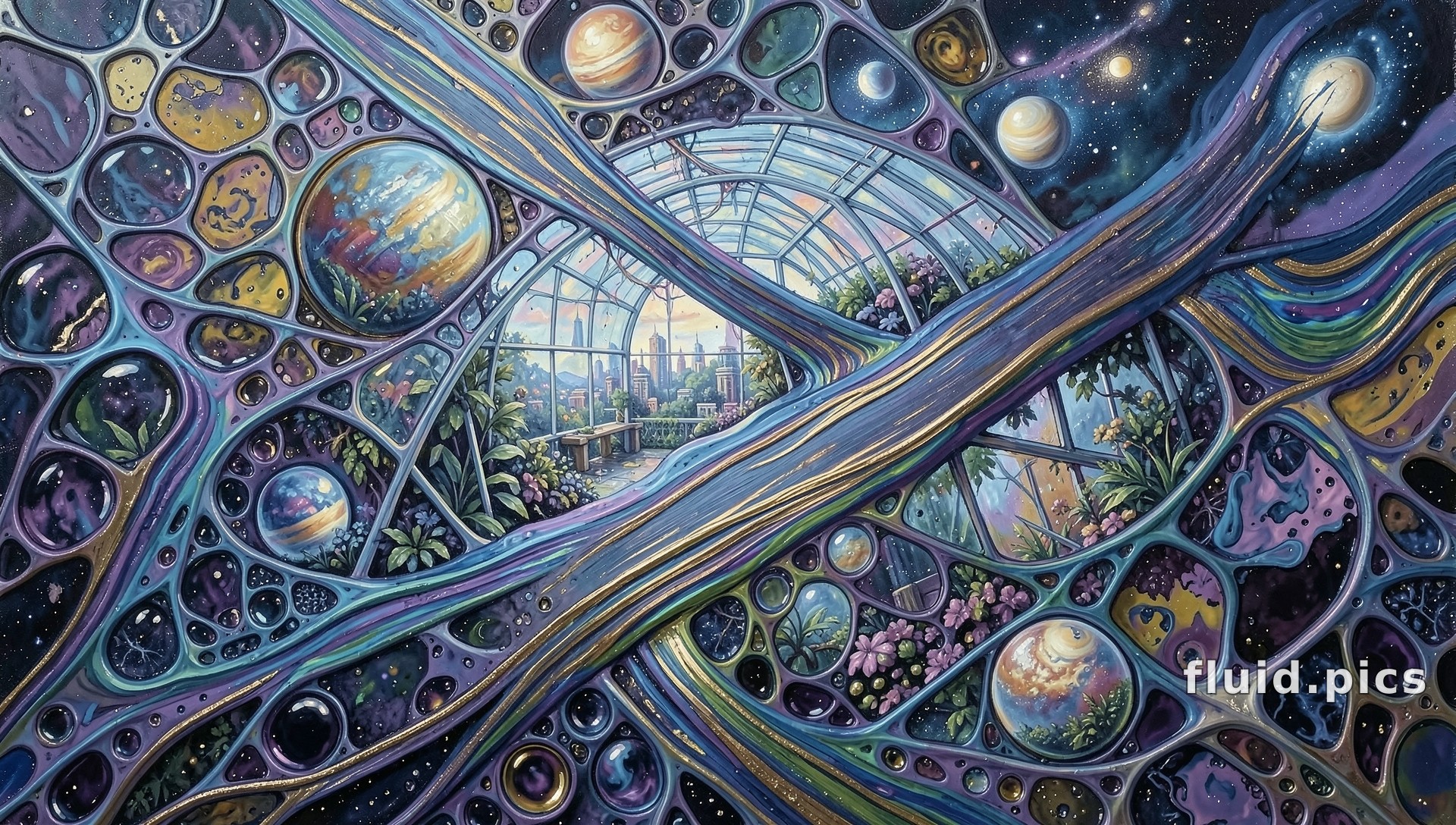 Garden of Cosmic Dreams — Гибридное искусство